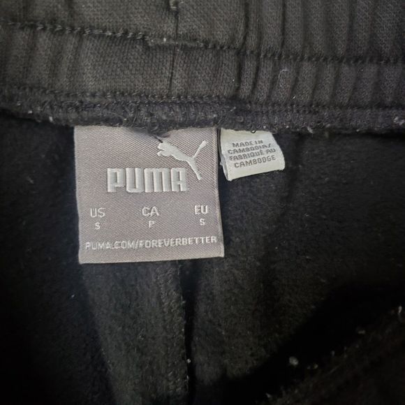 Puma Womens Black Logo Jogger Sweatpants sz S - Picture 4 of 4
